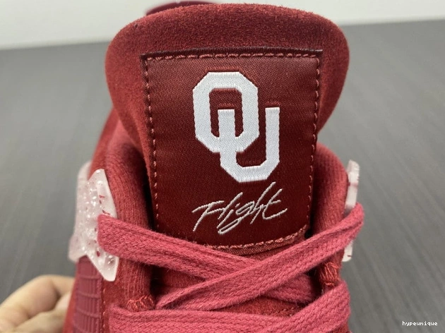 HYPE Sooners Jordan AJ4-904282 Retro 4 PE Oklahoma 0703